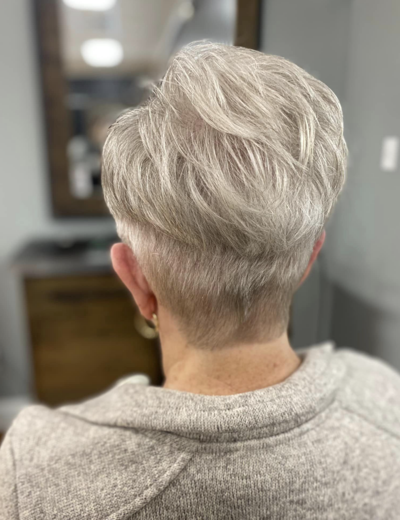 Short Pixie Cut Back View